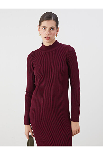 LC Waikiki Πλεκτό φόρεμα με μισό ζιβάγκο