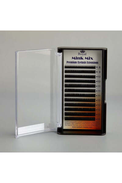 Royal Beauty Premium Eyelash Extensions ROYAL Mink, D Curl, Mixed Length, Thickness 0.10 mm, 12 Rows