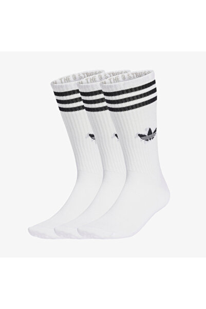 adidas 3-Stripes High Crew 3-Pack Unisex White Socks
