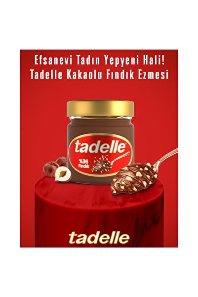 Tadelle Parça Fındıklı Kakaolu Fındık Ezmesi 200 Gr x 2 Adet