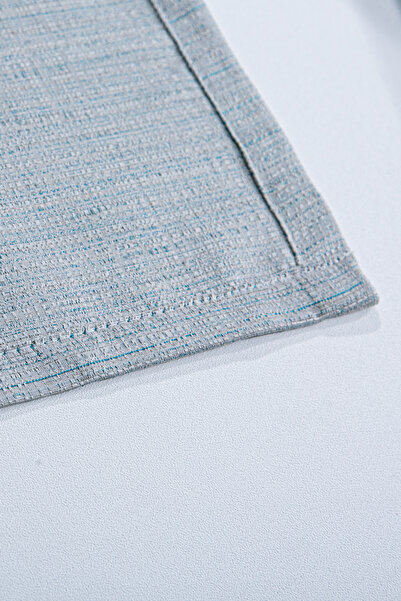 Premier Home Κουρτίνα φόντου Dima με δαχτυλίδια γκρι τιρκουάζ 140x250