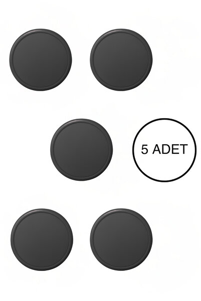 MegaVitrin 5 Adet Siyah Çocuk Odası Mobilya Kulbu Seti - ABS Plastik Tekli Dü...