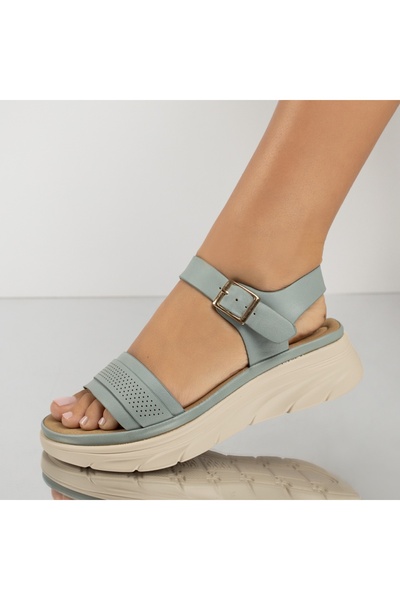 BMoD Sandale albastre pentru femei cu platformă și baretă MOD13846