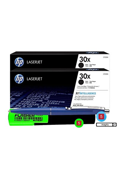 HP Original Toner Cartridge Set (HP30X) 2xCF230X Black, 2x3500pages + 5xPix Schneider and 5xTextmarker F