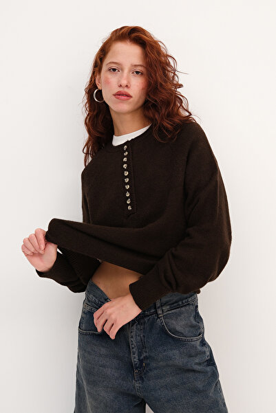 Addax Bisiklet Yaka Düğmeli Triko Kazak K241246