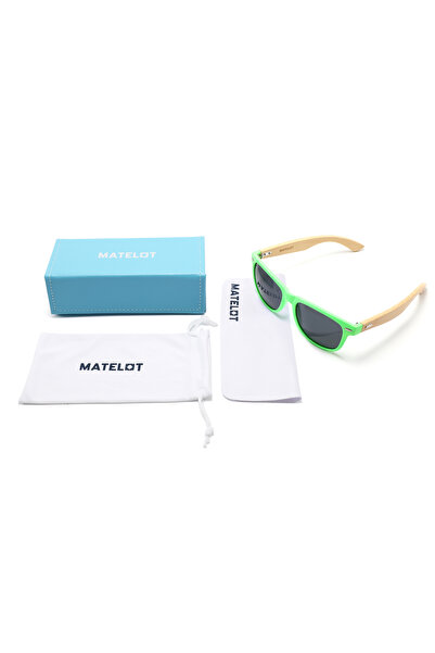 MATELOT GREEN EDITION sunglasses, polarized lenses and bamboo wood arms
