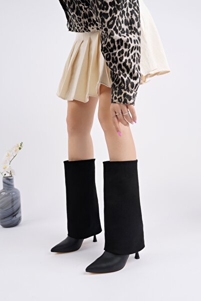 MUGGO CATİE Замшеві жіночі чоботи з гострим носком і тонким каблуком