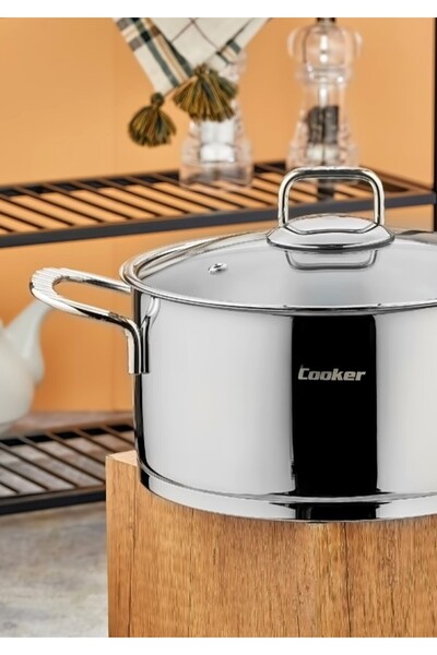 Cooker 22 cm Bomonti Stainless Steel 4.3 Liter Deep Pot