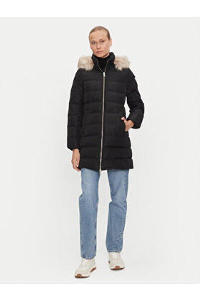 Tommy Hilfiger Geacă de puf pentru femei WW0WW43234 Negru