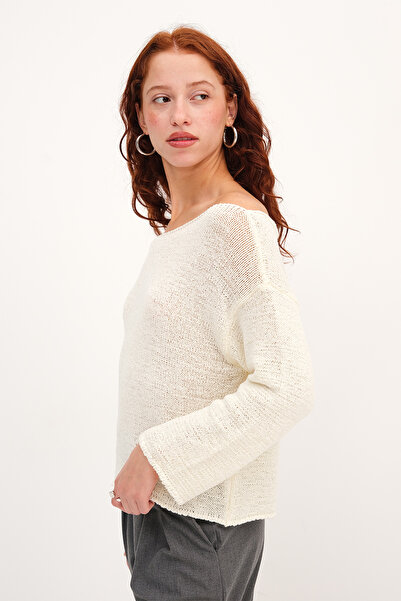 Addax Kayak Neckline Knitwear T4455