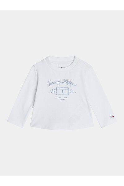 Tommy Hilfiger Bluză pentru fete KN0KN01917 Alb