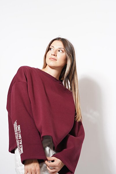 Pafi Moda Hanoracul Wonders cu spatele și mânerul cu inscripții, culoare burg...