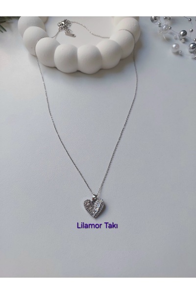 Lilamor Çelik Zirkon Taşlı Minimal Kalpli Kolye