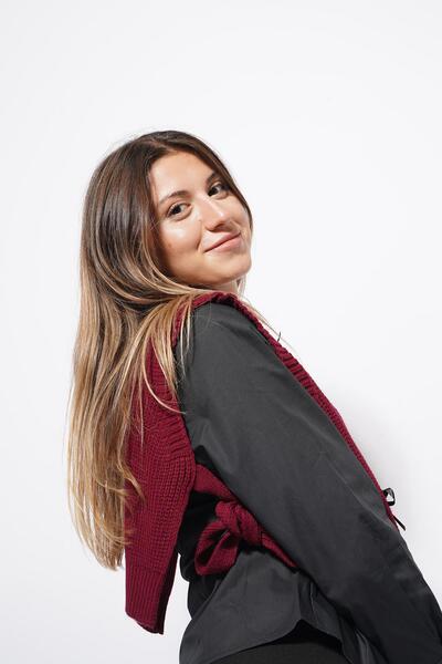 Pafi Moda Senta ribboned sweater burgundy