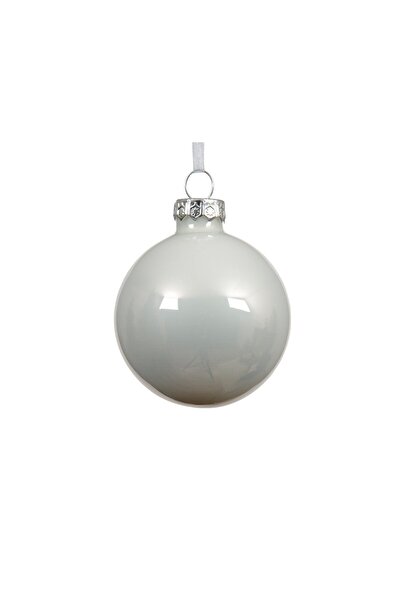 BraziPremium By OLLMA Glob strălucitor pentru brad de Crăciun, 15 cm, alb