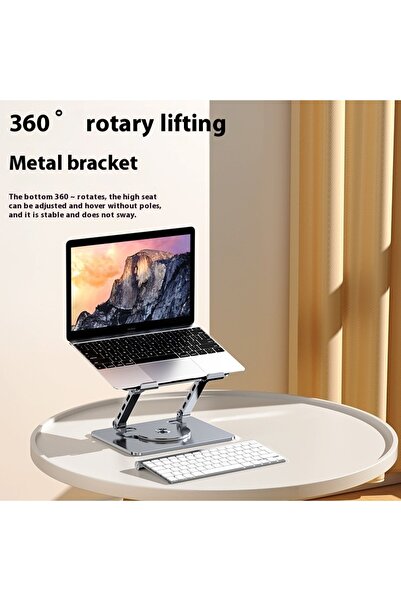 Coverzone Laptop & Tablet Standı ZR747 - 360° Döner, Yükseklik Ayarlı, Katlanabilir, 17 inç’e Kadar Uyumlu
