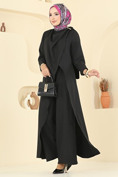 ModaMerve Omuz Tokalı Sofia Takım 2005FON792-MS Siyah
