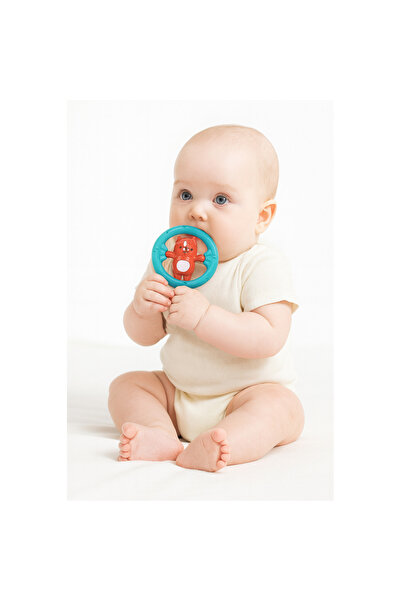 huanger - Baby Teddy Bear Teether And Rattle Toy For Newborns