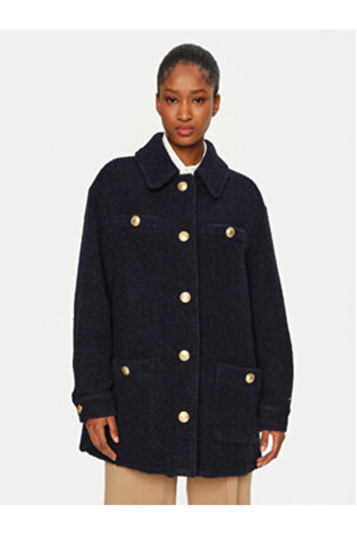 Tommy Hilfiger Women's Wool coat WW0WW43762 Blue