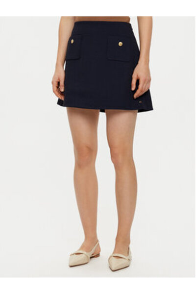 Tommy Hilfiger Fustă mini pentru femei WW0WW44994 Albastră