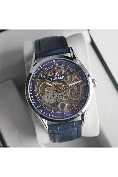Reward Rwa142280 Leather Band Automatic Men's Wristwatch