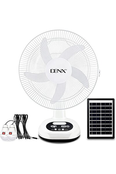 Denx مروحة شمسية قابلة لإعادة الشحن مقاس 12 بوصة مع لوحة شمسية 9 فولت، ومصباح...