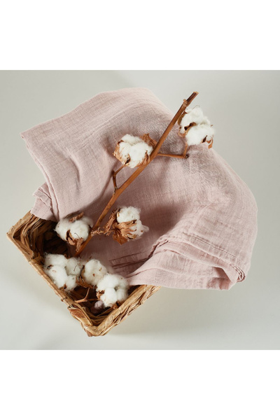 Onino Muselina multifunctionala din bumbac 100% , HUG.me, Warm Peach, 120x120...