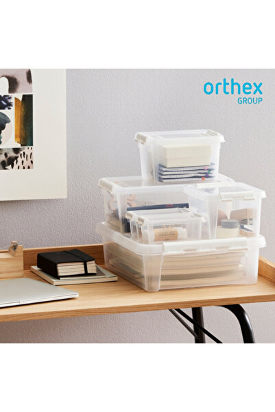 Orthex Set of 5 Boxes with lid 1L, SmartStore Home1, 21x17x6 cm