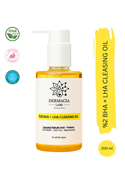 Dermacia Labs BHA +LHA, Salisilik Asit, Siyah Nokta Karşıtı, Yüz ve Vücut Arı...