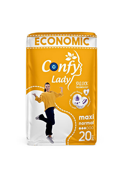 Confy Lady فوط صحية ماكسي نورمال عبوة اقتصادية 20 قطعة