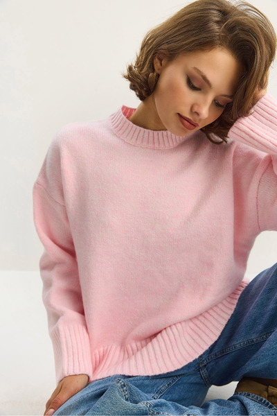 Bianco Lucci Πουλόβερ - Ροζ - Oversize