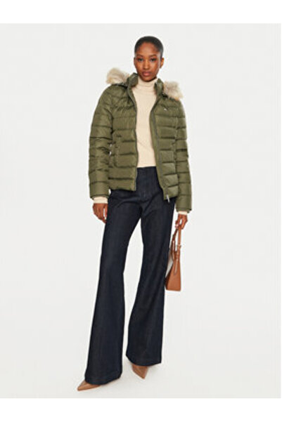 Tommy Hilfiger Geacă de puf pentru femei DW0DW18312 Verde