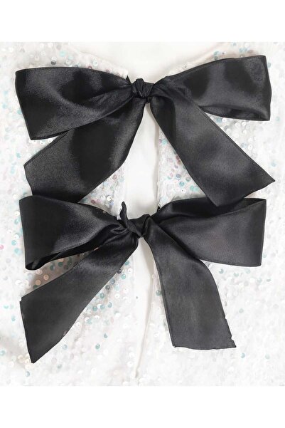 AURA Satin Bow Detail Pul Payet Fabric Jacket