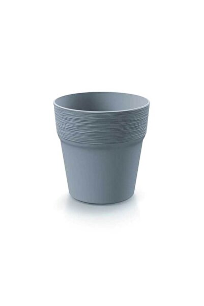 Prosperplast Ghiveci decorativ pentru flori, rotund, gri, 14,7x14,8 cm, Furu