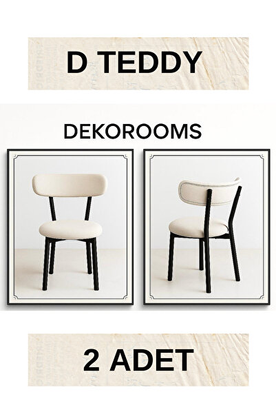 Dekoroom's 2 Adet, D Teddy Sandalye,