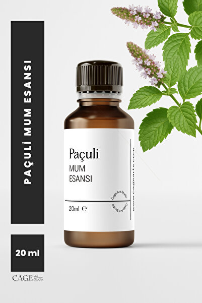Cageartstudio Paçuli Mum Esansı 20 Ml, Yüksek Kalite Mum Esansı, Mum Koku Esa...