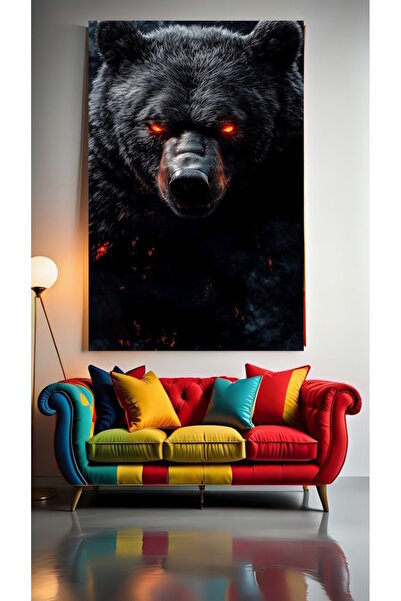 özkacar BLACK BEAR V1 Home Wall Salon Salon de înfrumusețare Birou Magazin De...