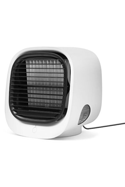FİL Mini ventilator portabil USB cu răcire cu apă, 300 ml, alb - 3 setări de viteză, lumină ambientală LED