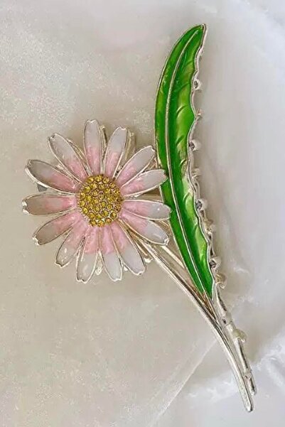 TAKIŞTIR Μεταλλική πόρπη με φιγούρα λουλουδιού σε χρυσό χρώμα