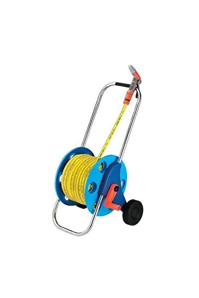 Strend Pro Garden Hose with Reel and Spray Gun, 1/2", 30 m