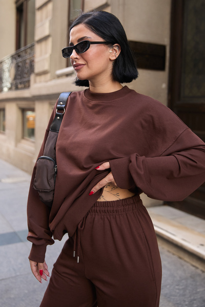 Mezka Φούτερ με κανονική εφαρμογή, σετ 2 τεμαχίων, με ελαστική μέση, αθλητικό παντελόνι jogger