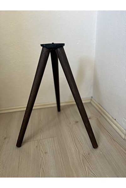 HAMADEX 47 cm Koyu Meşe Ahşap 3’lü Sehpa Ayağı Seti | 3 Adet + 1 Adet Üç Giri...