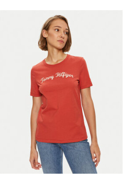 Tommy Hilfiger Women's T-Shirt WW0WW42589 Red