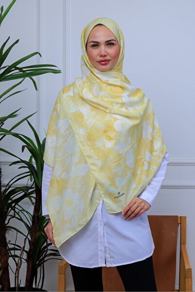 49eyşanipek EŞSİZ SULUBOYA ÇİÇEK DESENLİ DİJİTAL SOFT ŞAL
