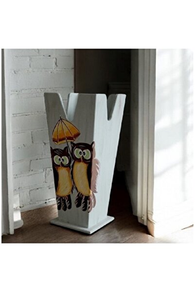 Decoratiuni Vintage Casa Retro Suport umbrele cu ornament de lemn antichizat,...