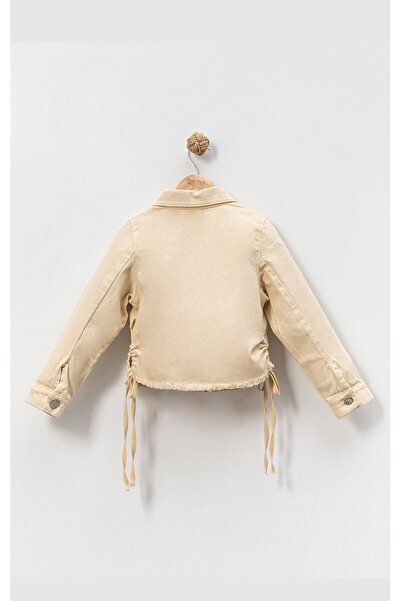 Overdo Girl's Side Gathered Pocket Denim Jacket