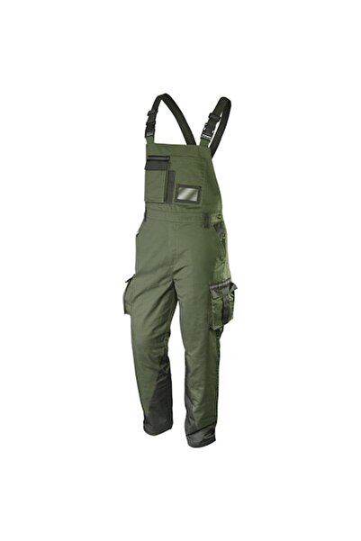 NEO Tools Pantaloni de lucru cu pieptar, salopeta, model Camo, maslin, marime...