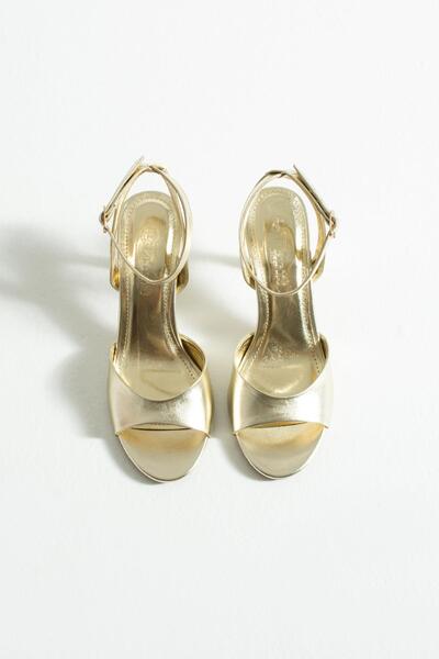 tivana Women's Metallic Heeled Sandals Valen - Gold