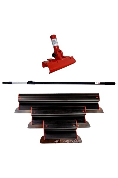 olejnik Set 3 gletiere profesionale, inox, 25, 40, 60 cm, suport, maner teles...