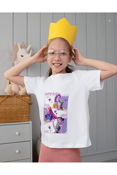 VRHediye Huntrix Rumi Mira Zoey Baskılı Çocuk Tişörtü